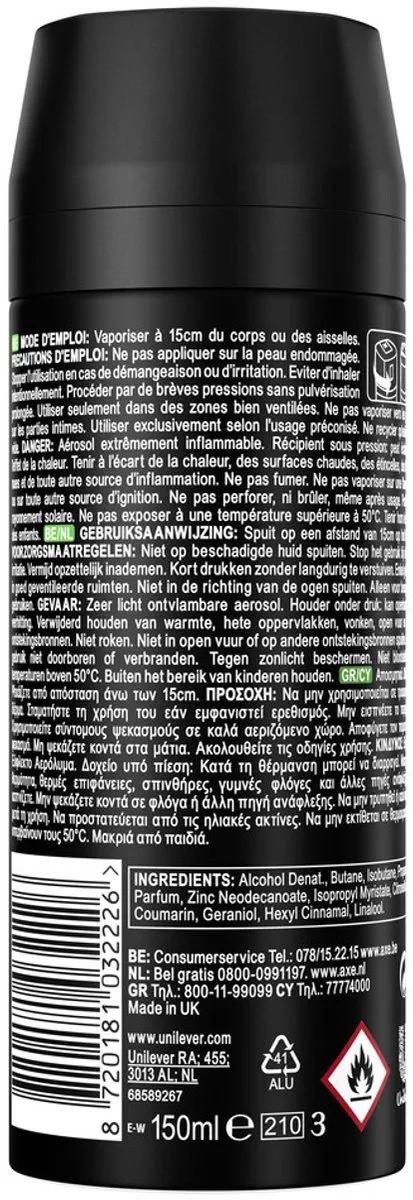 Axe Africa Deodorant Bodyspray - 4x150ml