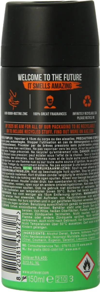 Axe Jungle Fresh Bodyspray 150ml