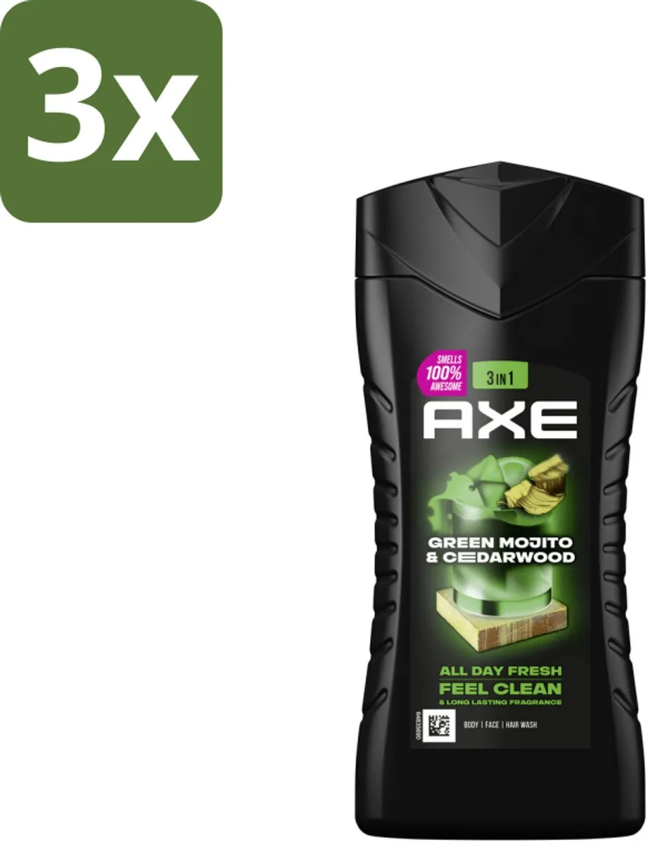 Axe 3-in-1 Douchegel Wild Mojito & Cedarwood 750ml