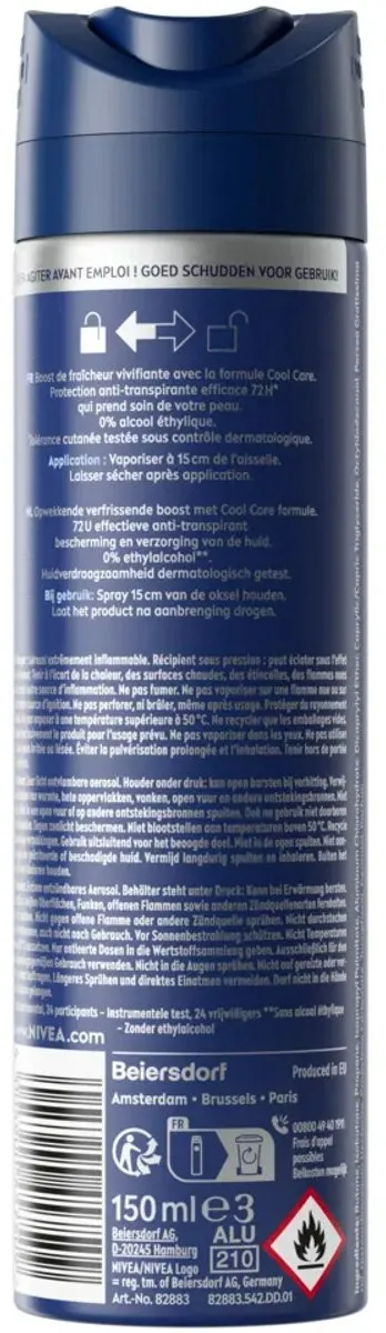 NIVEA Men Deodorant Spray Cool Kick 150ml