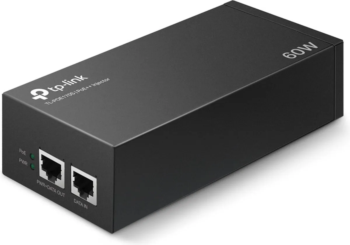 TP-Link TL-POE170S PoE Injector - 1x Gigabit Ethernet - Zwart