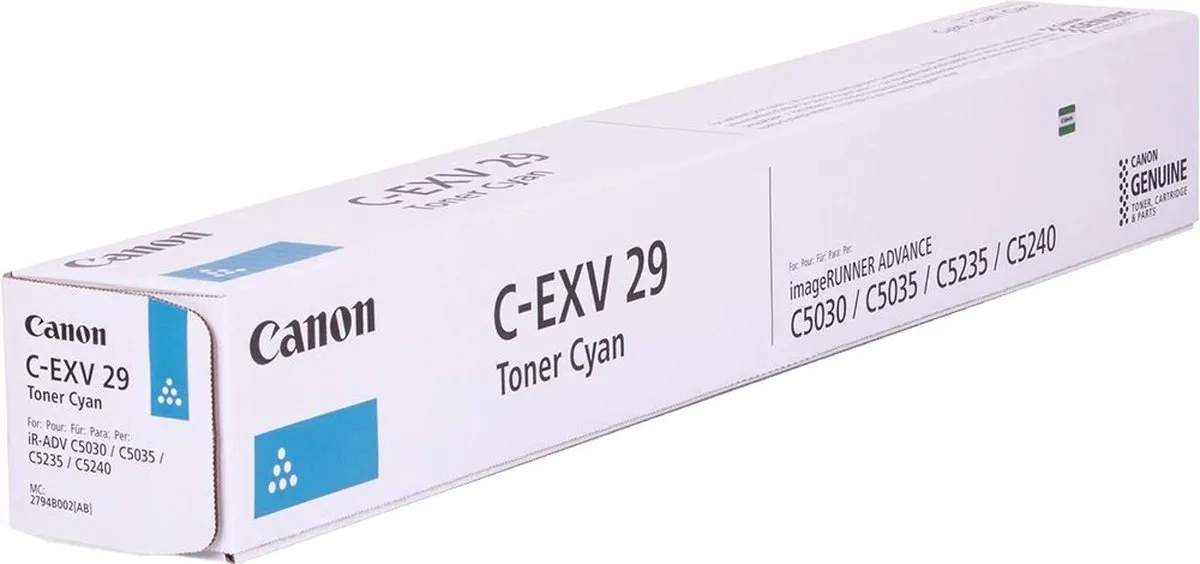 Canon CEX-V29 Tonercartridge Cyaan 2794B002
