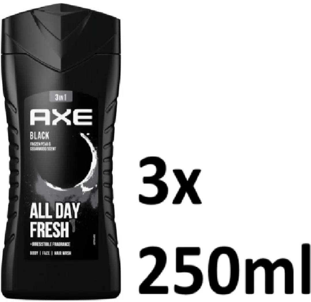 Axe 3-in-1 Douchegel Black - 750ml (3x250ml)