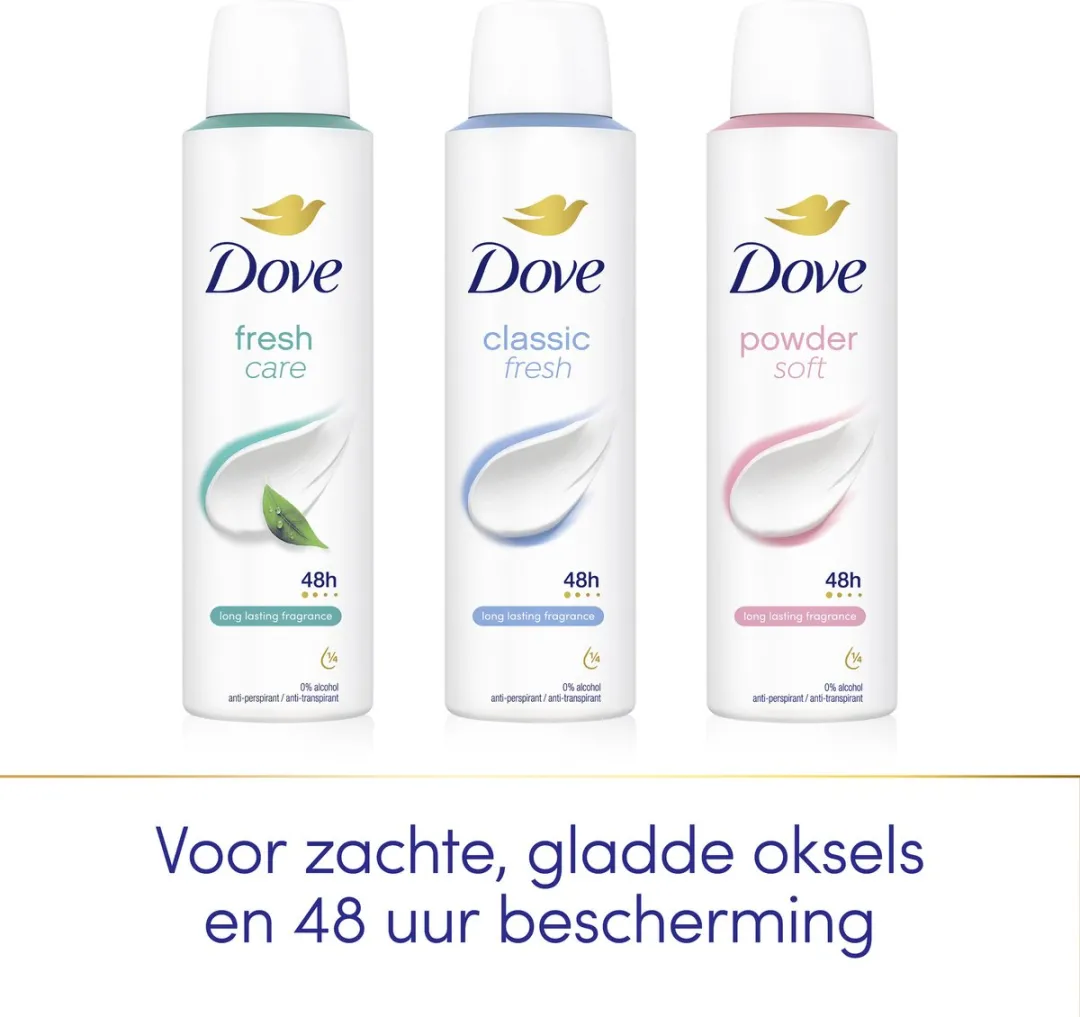 Dove Anti-Transpirant Spray Powder Soft - 6x150ml