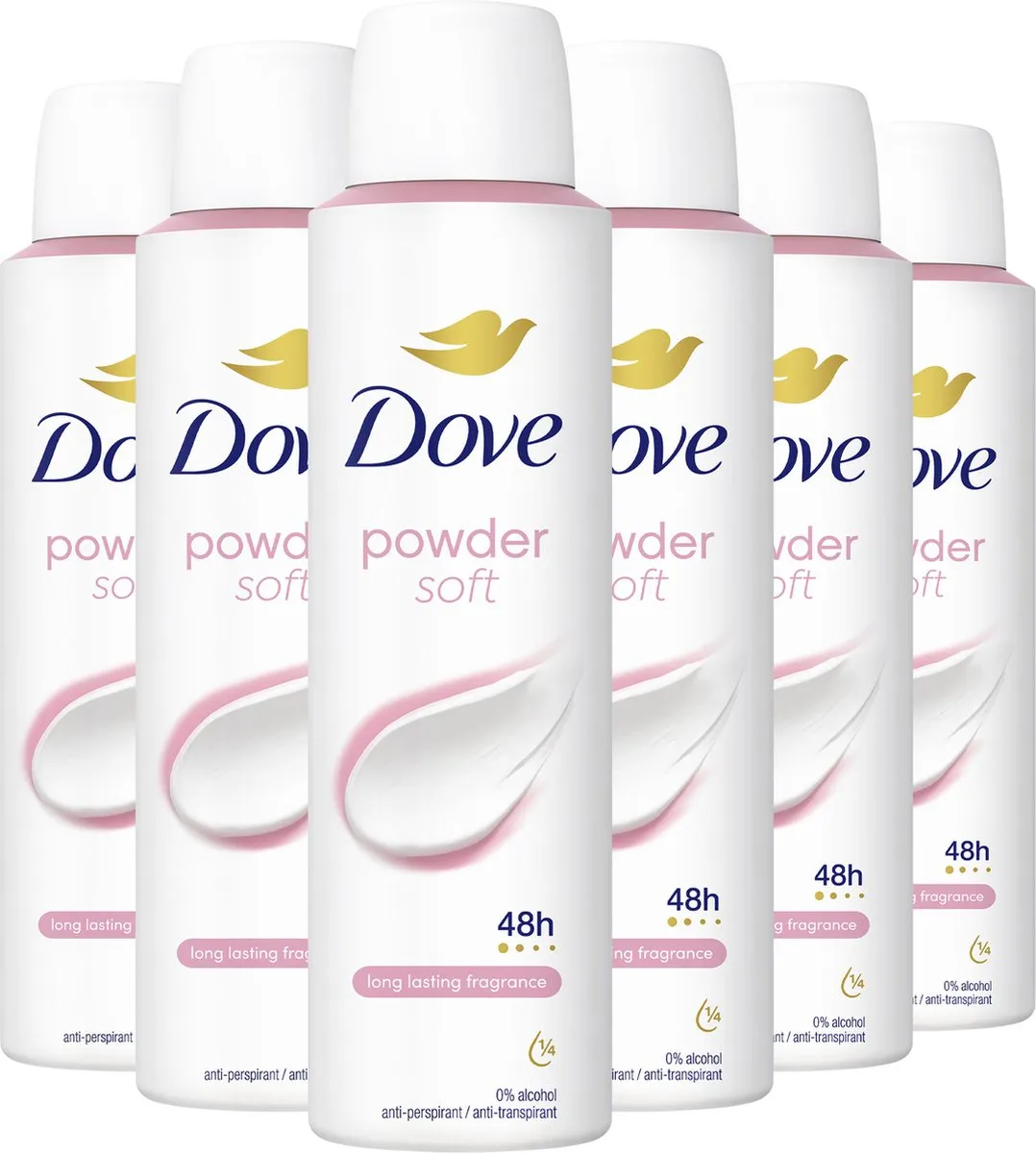 Dove Anti-Transpirant Spray Powder Soft - 6x150ml