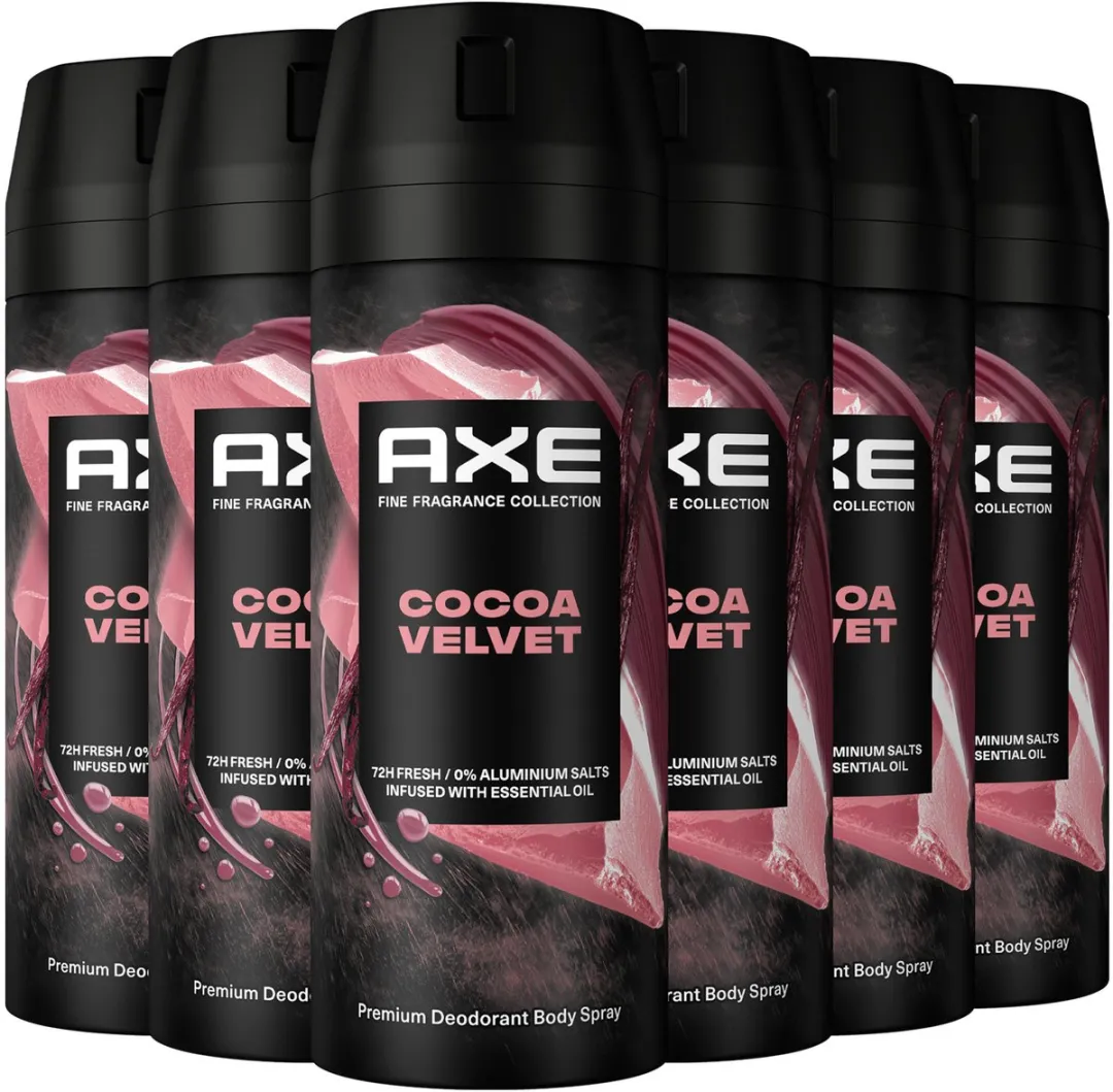 Axe Cocoa Velvet Bodyspray - 6x150ml