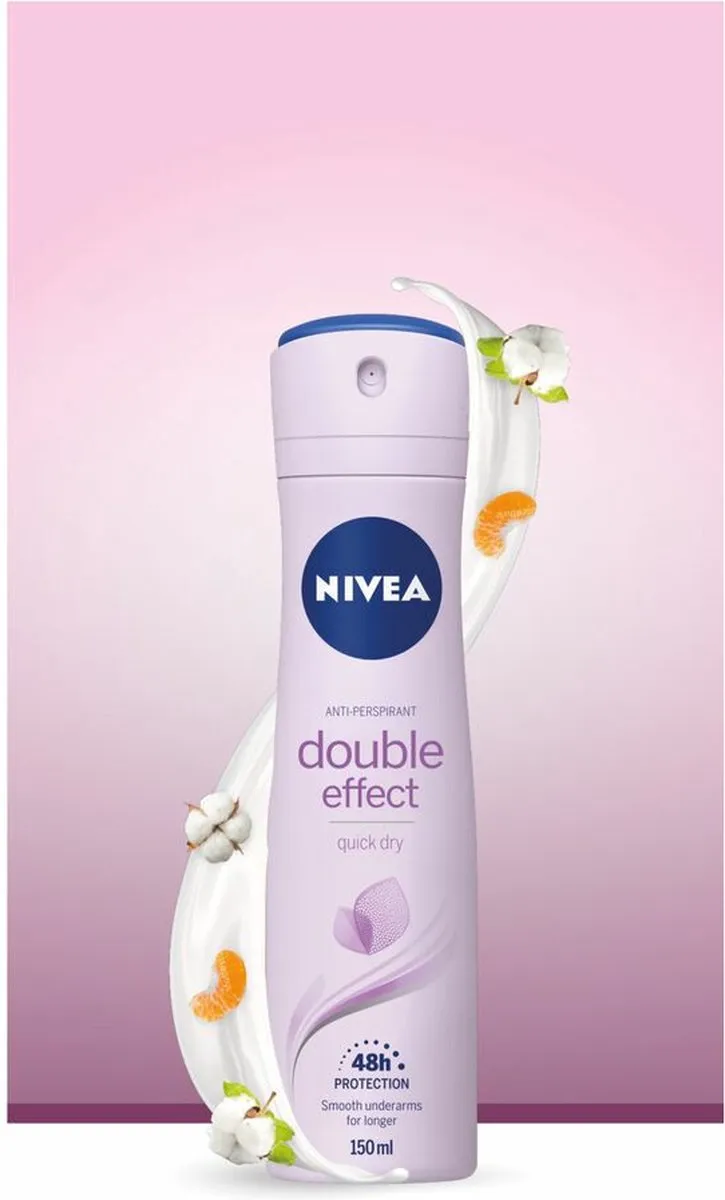 NIVEA Deodorant Spray Double Effect 150ml - 3 Stuks - afbeelding 3 van 6
