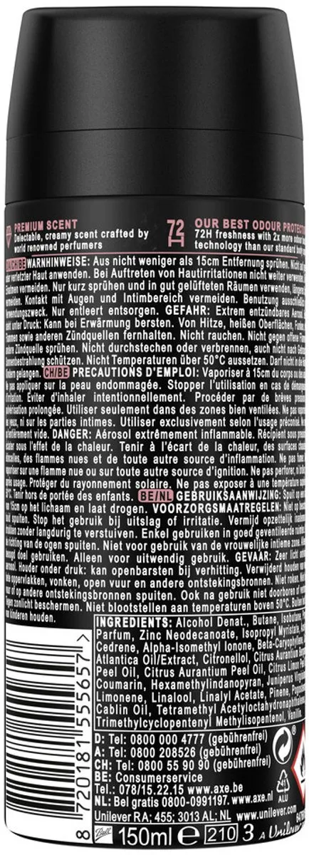 Axe Cocoa Velvet Bodyspray 2250ml - 15 Stuks