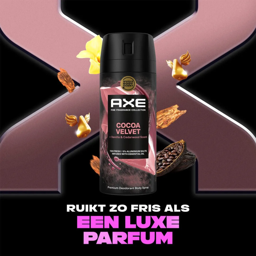 Axe Cocoa Velvet Bodyspray 2250ml - 15 Stuks