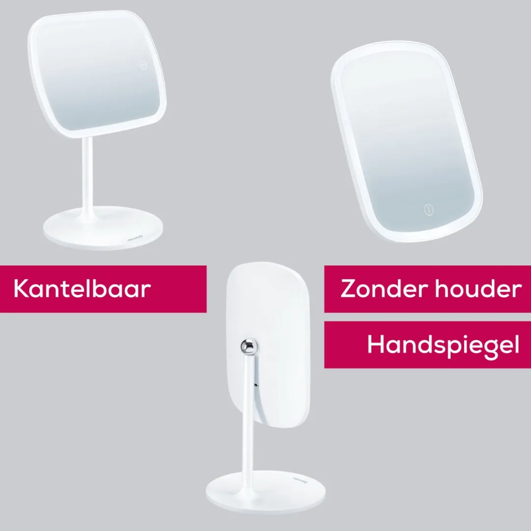 Beurer BS 47 Make-up Spiegel - 15x21cm - Oplaadbaar - Wit