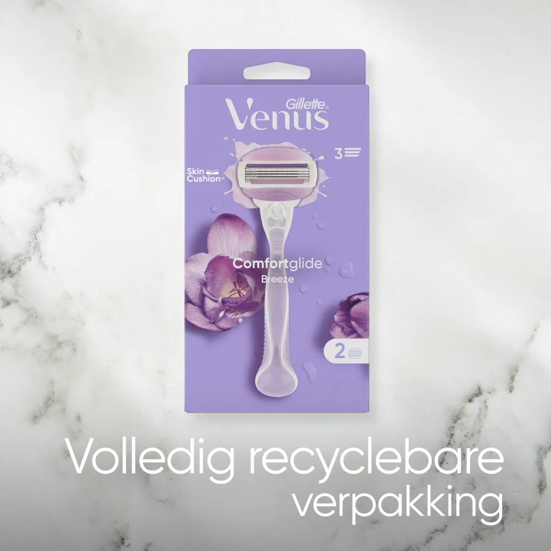 Gillette Venus Comfortglide Breeze Scheermes - 6 Stuks - Paars