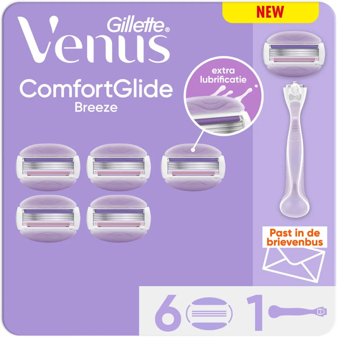 Gillette Venus Comfortglide Breeze Scheermes - 6 Stuks - Paars
