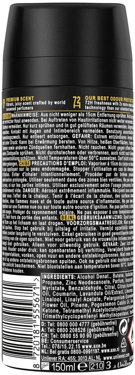 Axe Peach Infusion Deodorant 150ml - 10 Stuks