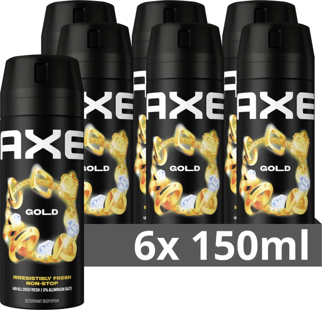 Axe Gold Deodorant Bodyspray - 6x150ml