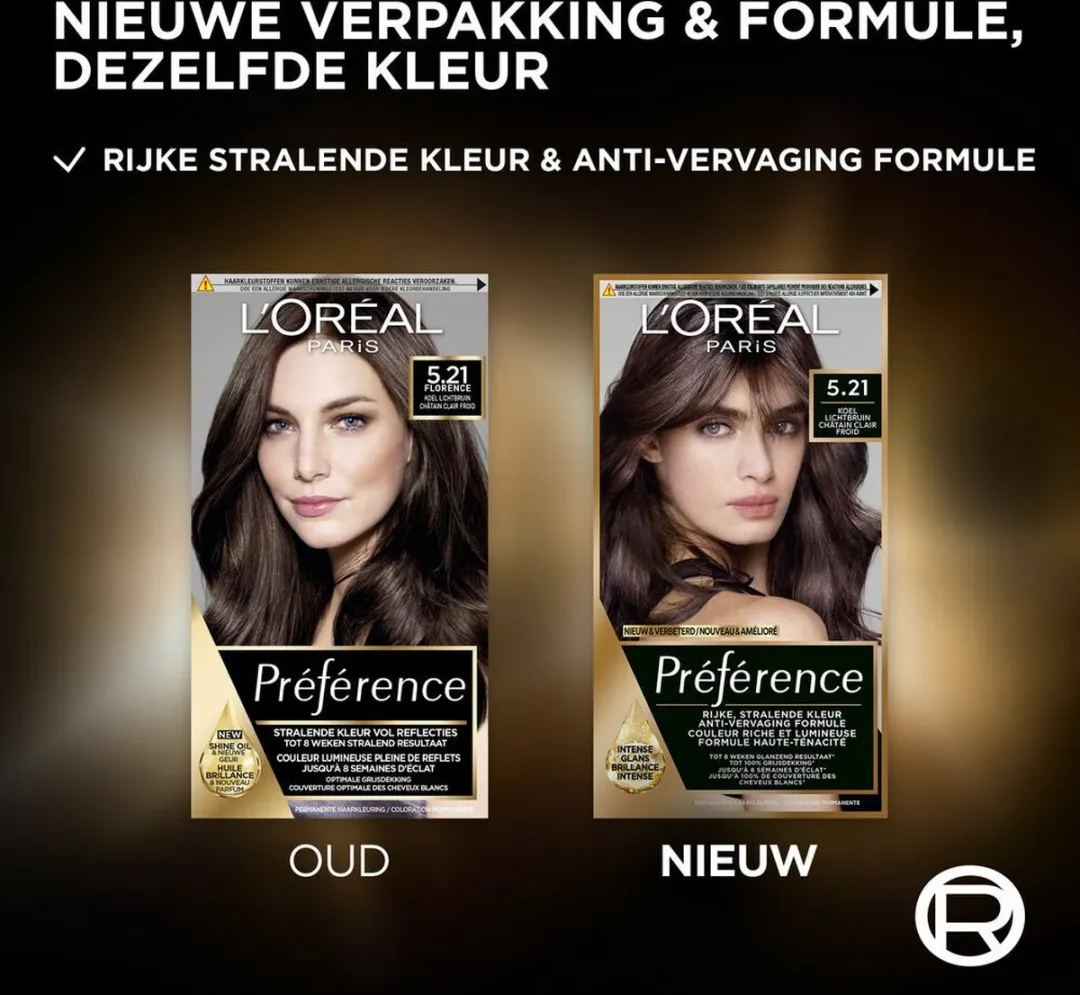 L'Oréal Paris Préférence 5.21 Koel Lichtbruin Haarkleuring - 6 Stuks - afbeelding 6 van 6