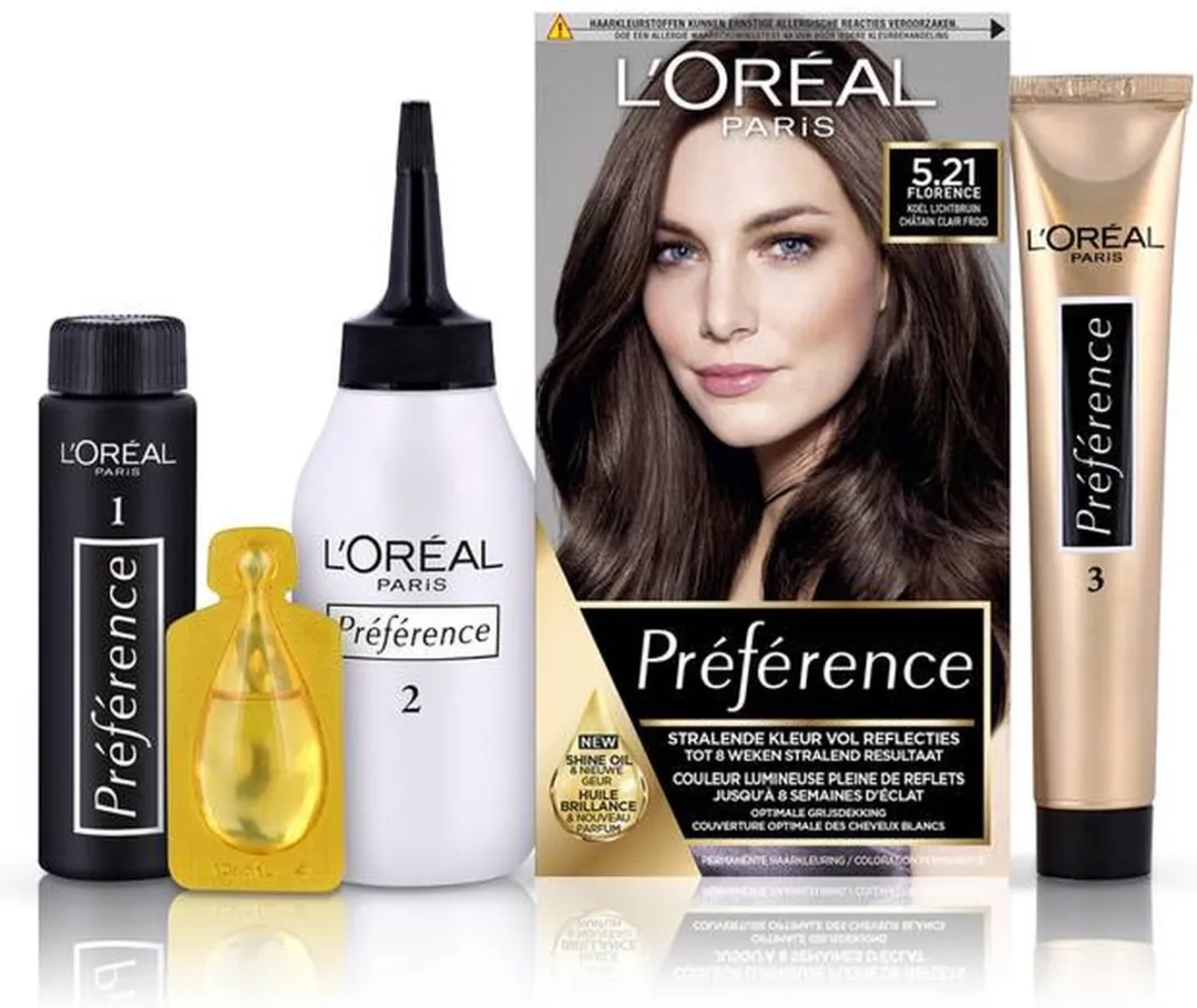 L'Oréal Paris Préférence 5.21 Koel Lichtbruin Haarkleuring - 6 Stuks