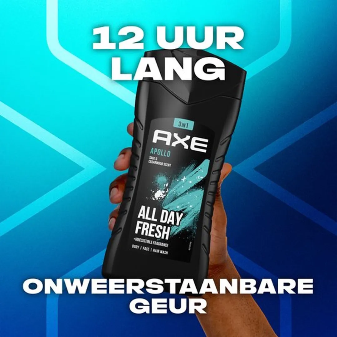 Axe Apollo MIX - 6 Stuks (3x Douchegel & 3x Deo Spray) - 1200ml