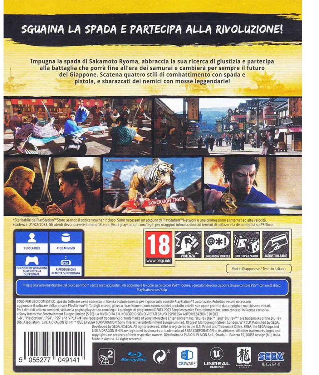 Sega Like a Dragon Ishin! - PS4 - afbeelding 3 van 4