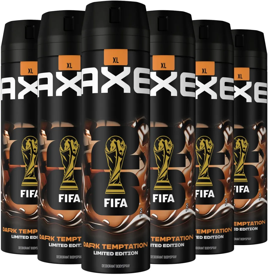 Axe Dark Temptation Bodyspray FIFA Limited Edition - 6x200ml