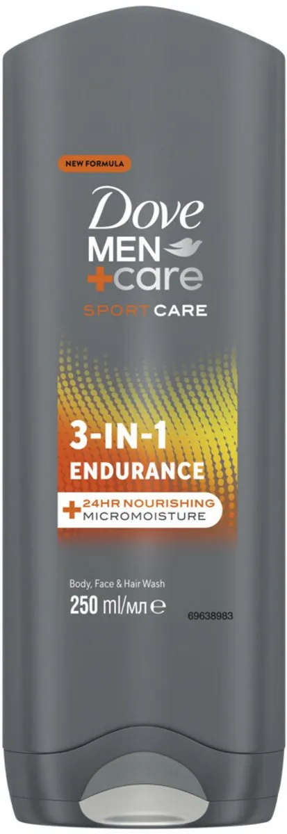 Dove Men+Care 3-in-1 Douchegel Sport 250ml - 25 Stuks