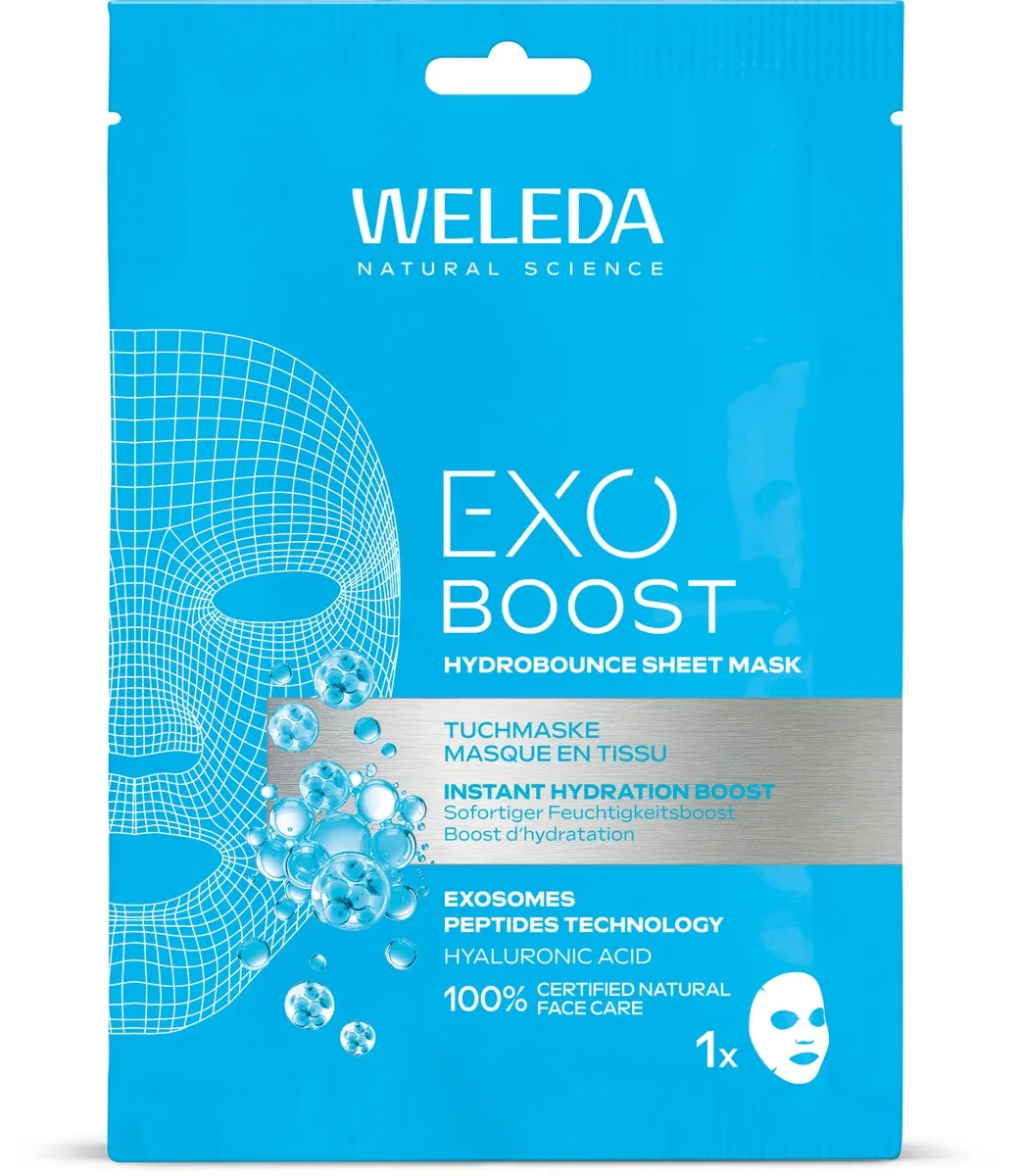 Weleda Exo Boost Hydrobounce Sheet Mask - 3x20ml Aqua Blauw