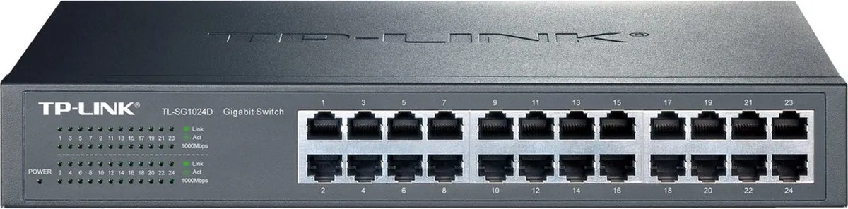 TP-Link TL-SG1024D 24-Poorts Switch - Grijs