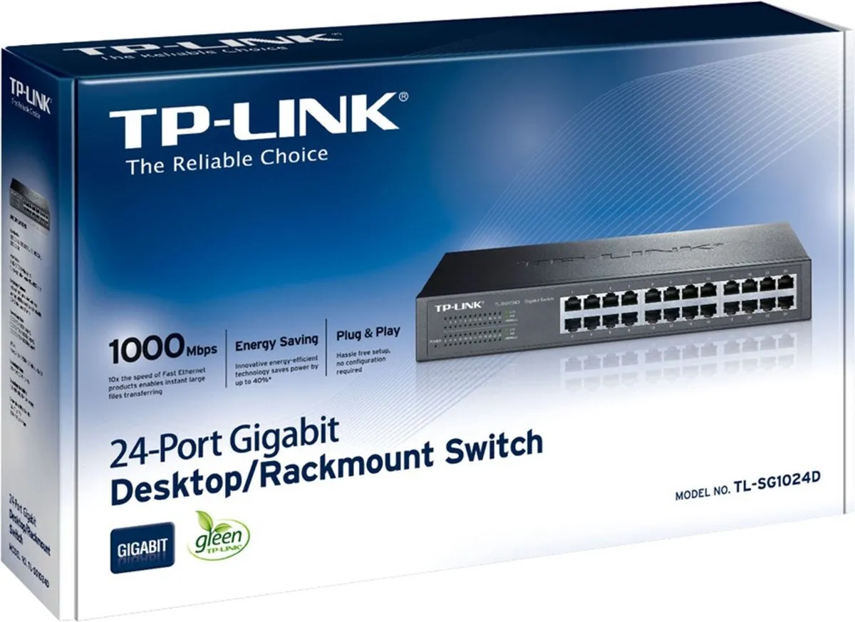 TP-Link TL-SG1024D 24-Poorts Switch - Grijs