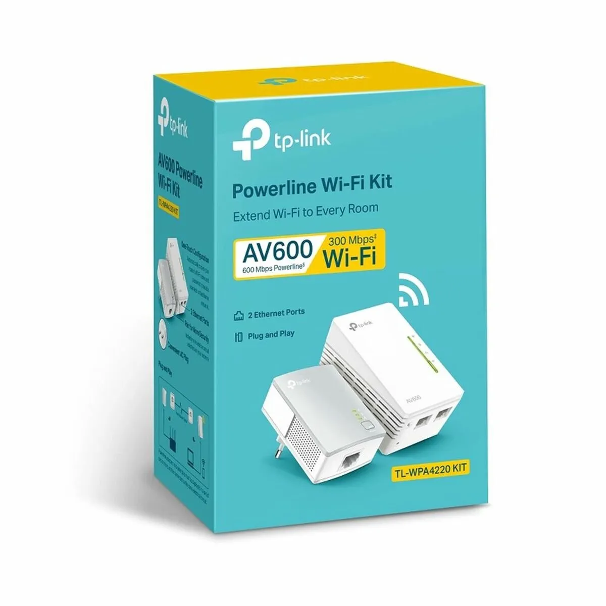 TP-Link TL-WPA4220 KIT Powerline Adapter - AV600 - 2 Stuks