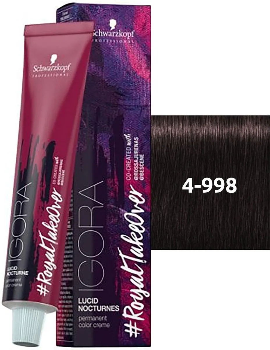 Schwarzkopf Igora #RoyalTakeOver Lucid Nocturnes 4-998 Medium Brown Violet 60ml