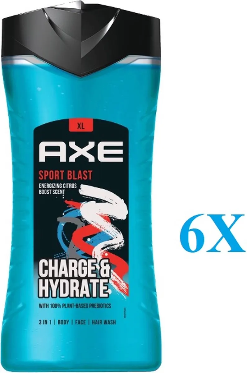 Axe Sport Blast Douchegel & Shampoo - 2400ml (6x400ml)