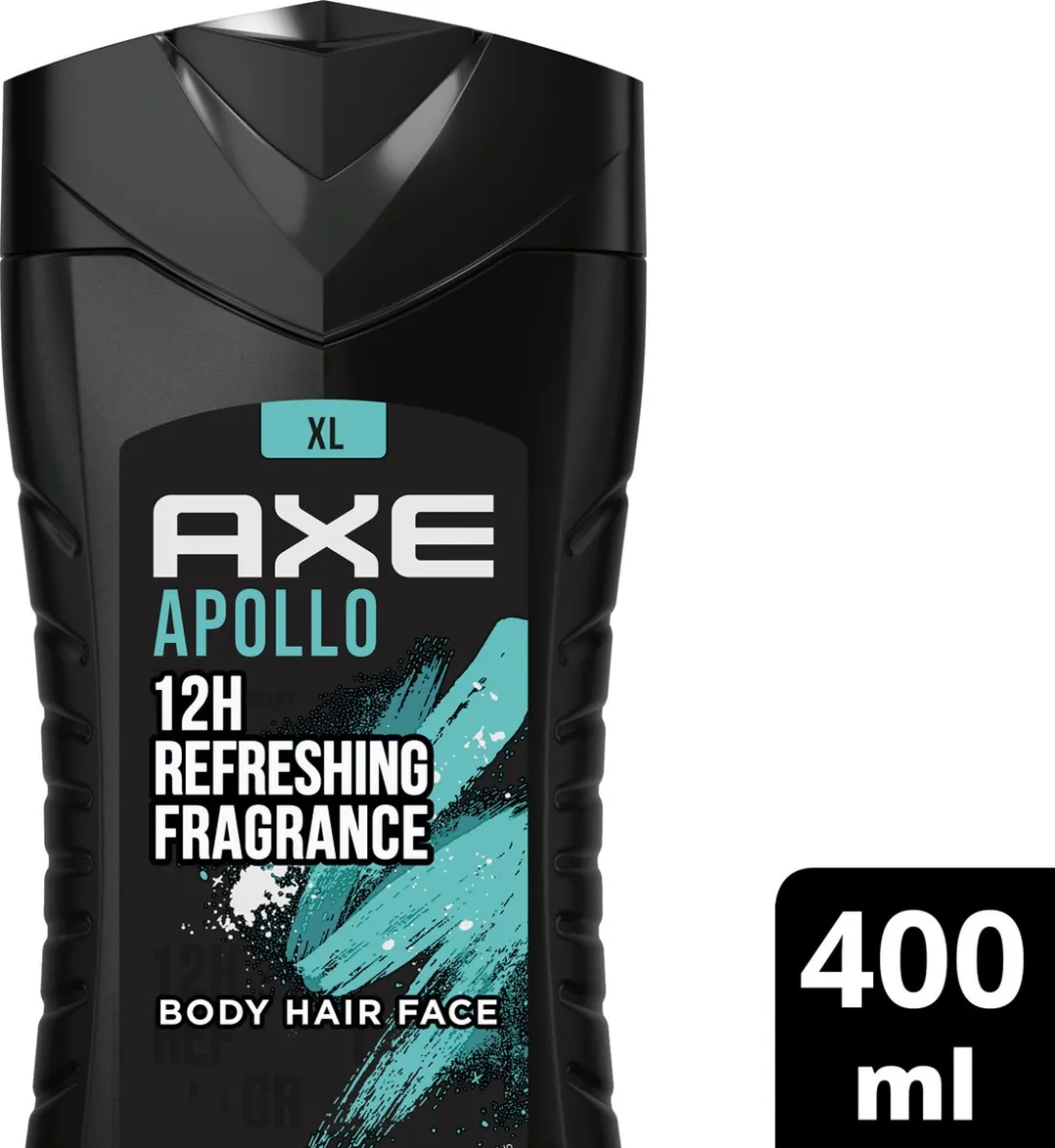 Axe Apollo 3-in-1 Douchegel Facewash Shampoo - 2400ml (6x400ml)