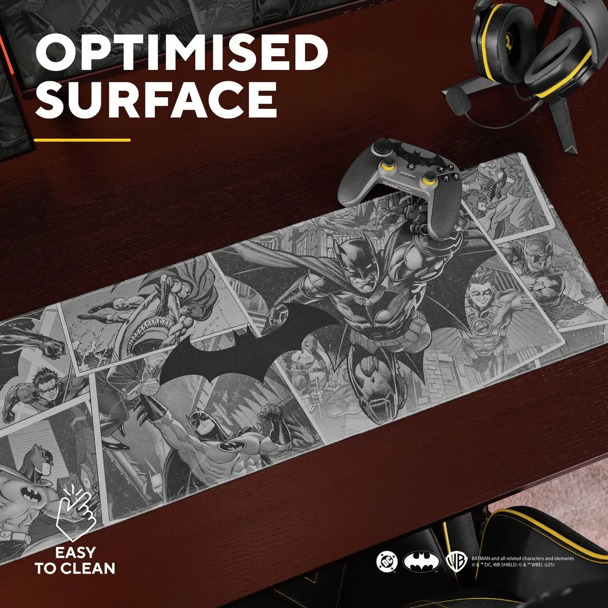 Trust GXT 759BM Batman XXL Gaming Muismat 930x300mm - Batman Zwart