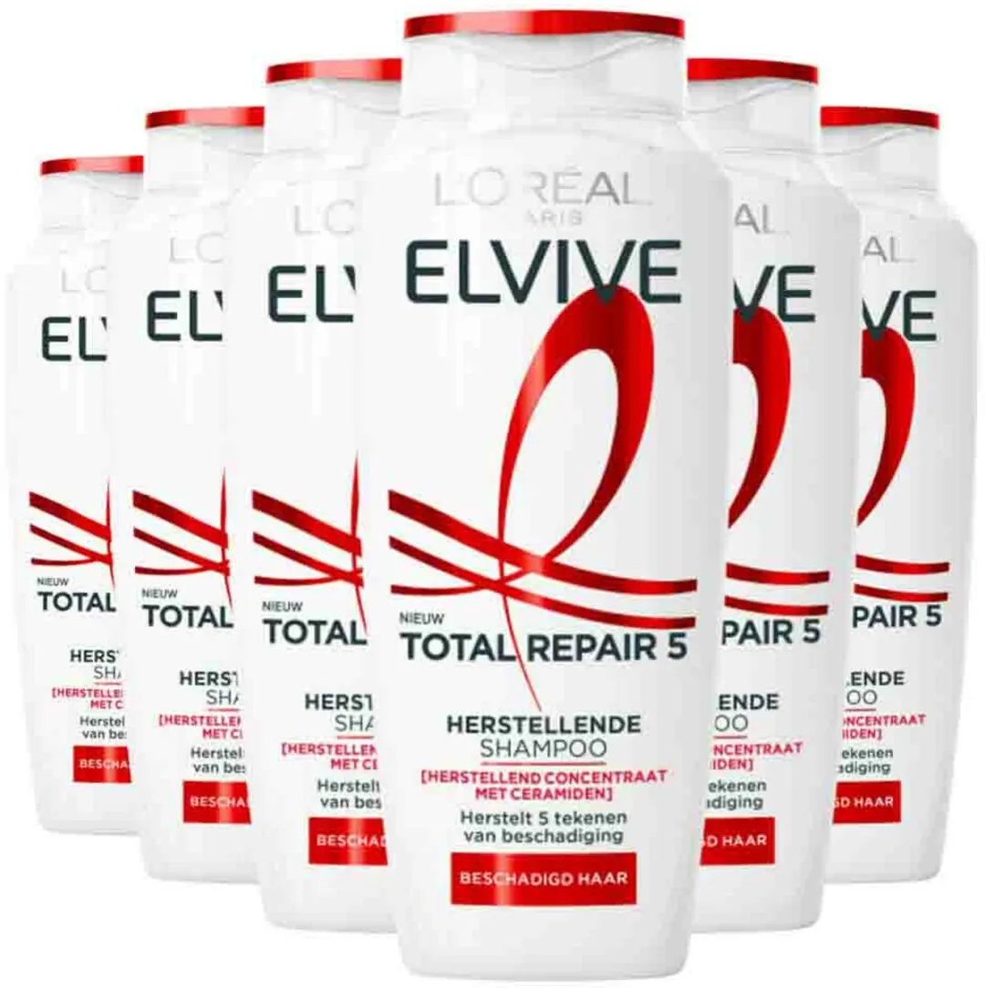 L'Oréal Paris Elvive Total Repair 5 Shampoo - 6x250ml - afbeelding 6 van 6