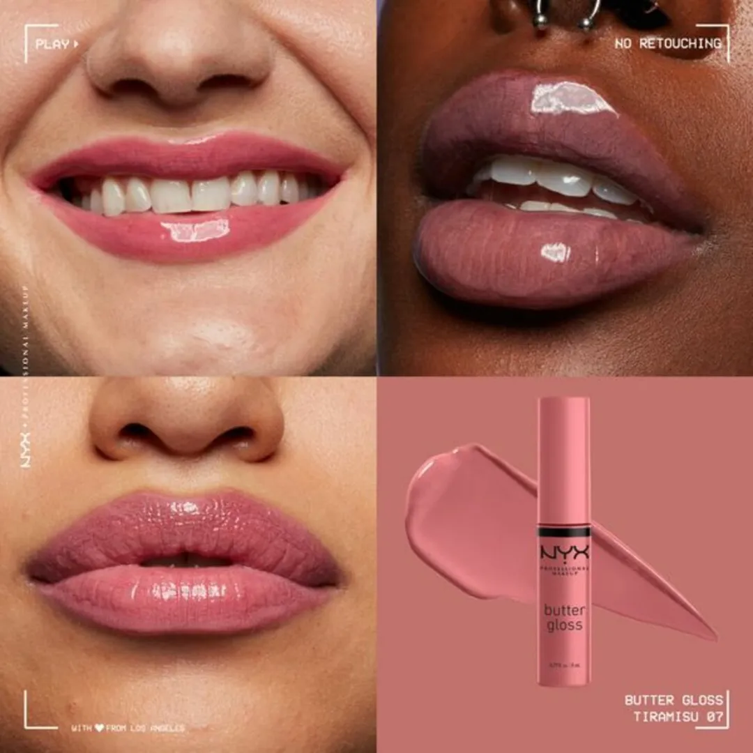 NYX Butter Lip Gloss Tiramisu - Roze Glanzend 6ml