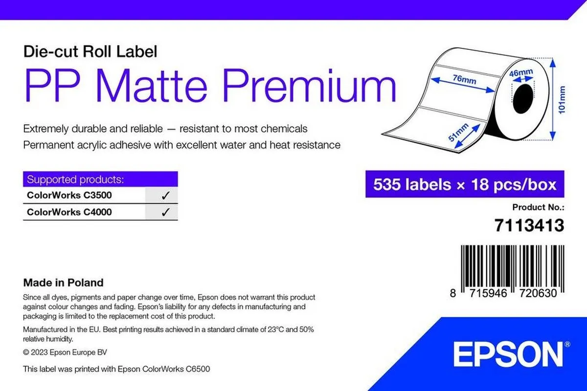 Epson 7113413 Printeretiketten