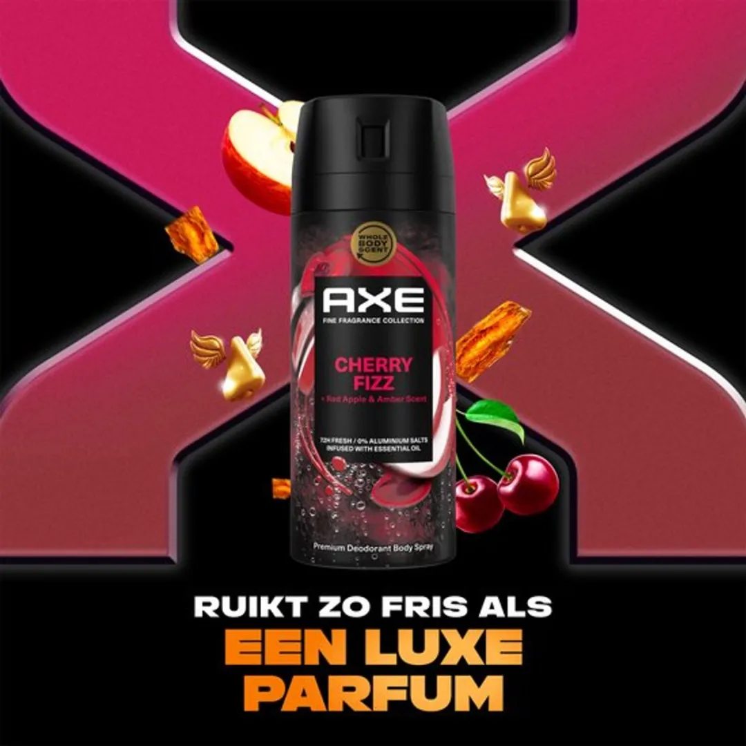 Axe Fine Fragrance Deo Spray Cherry Fizz & Cocoa Velvet - 2x300ml