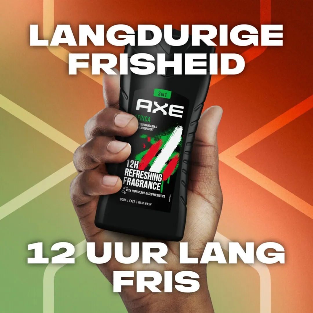 Axe Africa Douchegel 3-in-1 - 500ml (2x250ml) - Mandarijn & Sandelhout