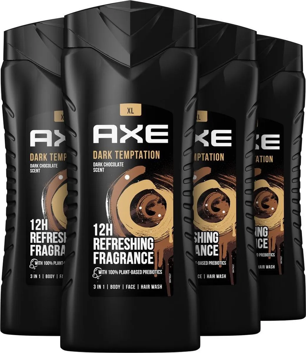Axe Dark Temptation 3-in-1 Douchegel - 4x400ml