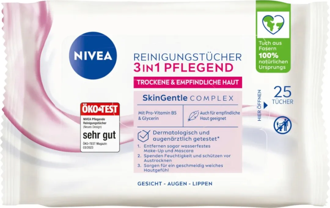 NIVEA Verzachtende Reinigingsdoekjes 25 Stuks