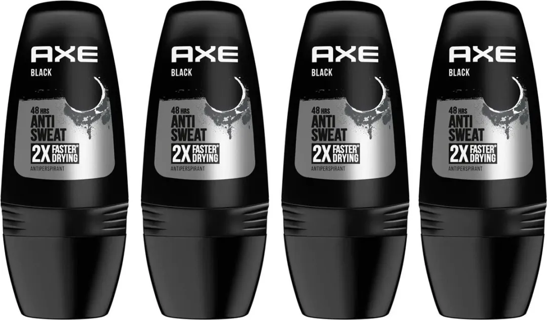Axe Deo Roller Black Dry - 200ml (4x50ml)