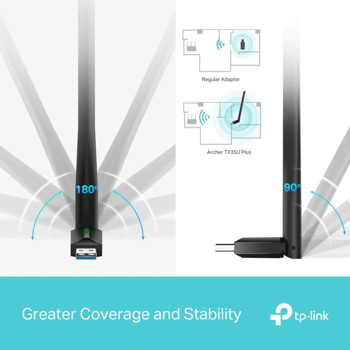 TP-Link Archer TX35U Plus WLAN Router - 4x Ethernet - Zwart