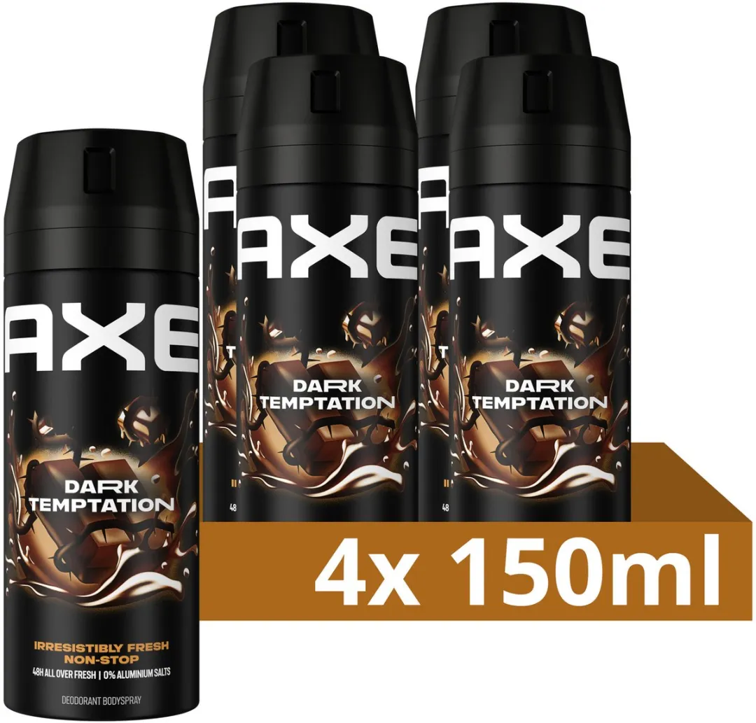 Axe Dark Temptation Bodyspray - 4x150ml