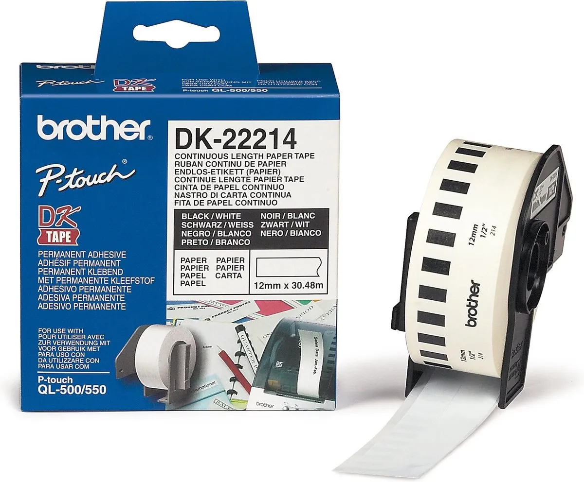 Brother DK-22214 Thermisch Papierband 12x30,48mm