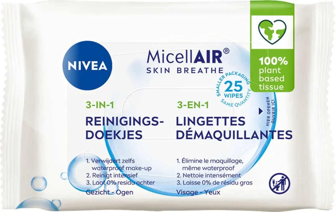 NIVEA 3-in-1 Micellair Doekjes 6 Stuks - 127ml