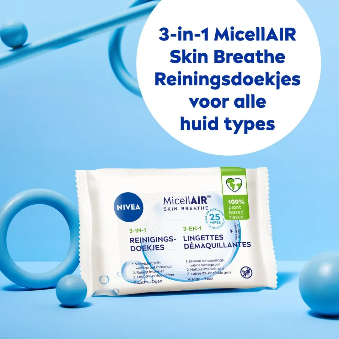 NIVEA 3-in-1 Micellair Doekjes 6 Stuks - 127ml