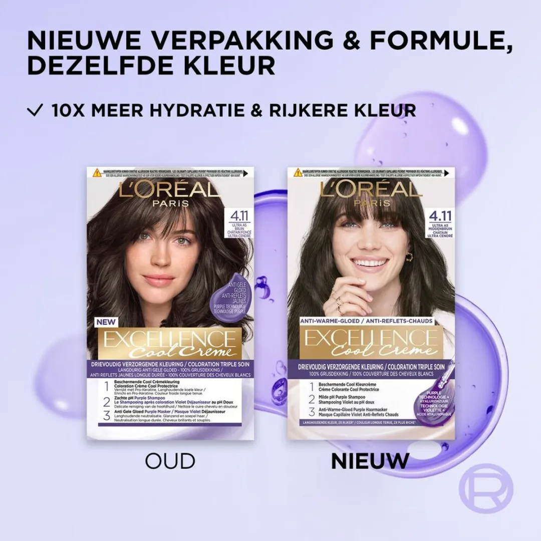 L'Oréal Paris Excellence 4.11 Ultra As Middenbruin Permanent - 2x