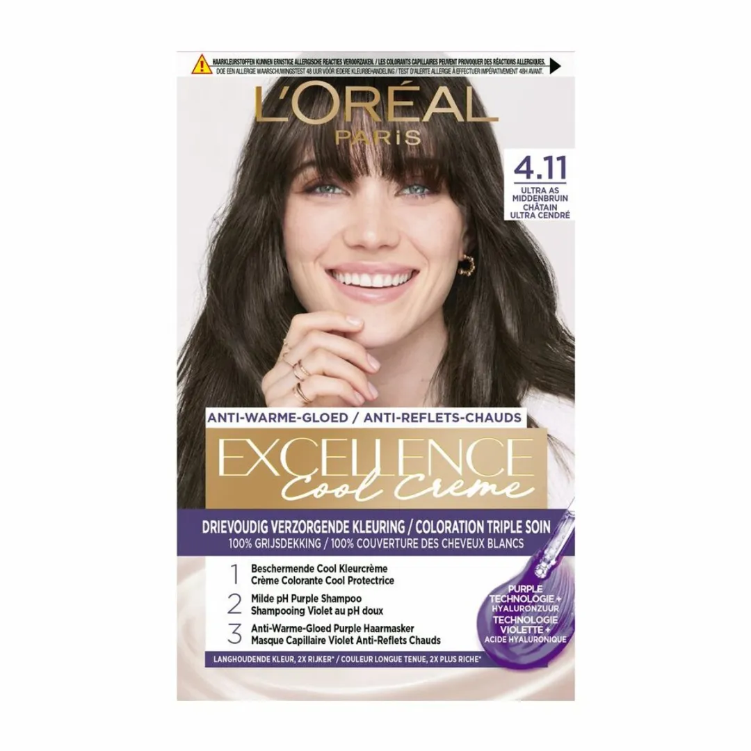 L'Oréal Paris Excellence 4.11 Ultra As Middenbruin Permanent - 2x