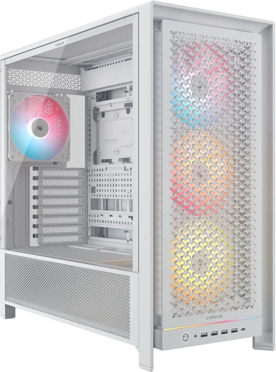 Corsair FRAME 5000D RS ATX Behuizing - Wit - 4x ARGB Ventilatoren