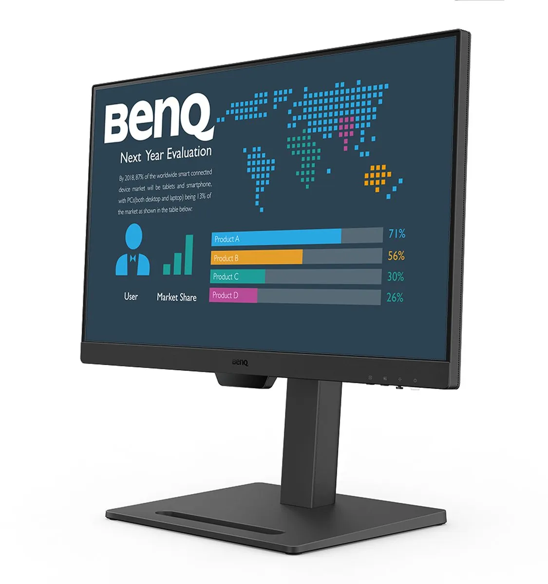 BenQ Full HD 24 Monitor GW2490T - Beeldscherm 100Hz - IPS - Full HD - 99% sRGB - EyeCare - 24 inch - Ergo Design- In hoogte verstelbaar