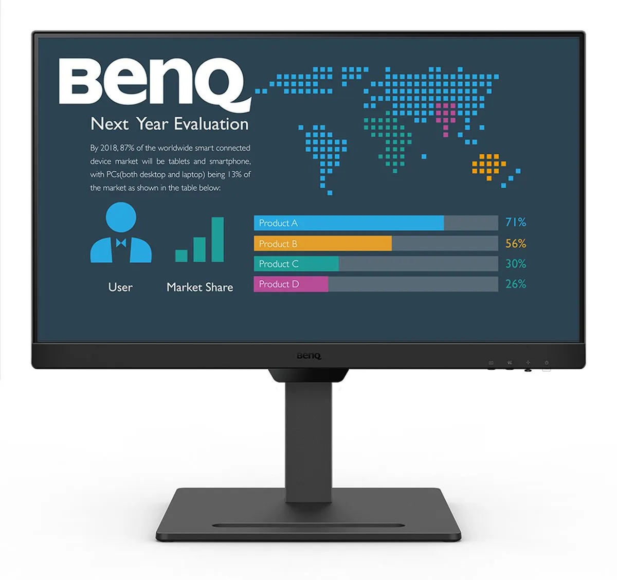 BenQ Full HD 24 Monitor GW2490T - Beeldscherm 100Hz - IPS - Full HD - 99% sRGB - EyeCare - 24 inch - Ergo Design- In hoogte verstelbaar